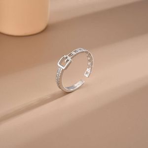 Bague d'index plaquée argent réglable de style chinois pour hommes