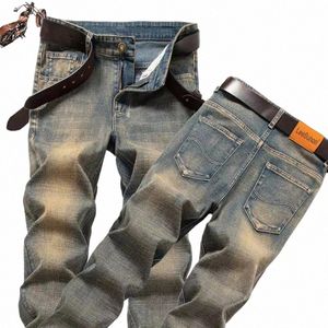 Jeans classiques pour hommes Jean Homme Pantales Hombre Hommes Spijkerbroek Mannen Soft Black Biker Masculino Denim Salopette Pantalon Homme o41a #