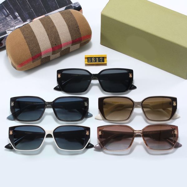 Lunettes de soleil rétro de marque à carreaux classiques pour hommes, lunettes de chevalier de créateur pour femmes, bracelet de montre, lunettes de soleil de créateur à monture en métal, styliste pour femmes