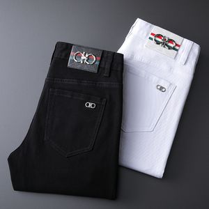 Vêtements pour hommes pantalon chino pantalon jeans en coton marque DDicon brodé pantalon droit fin près du corps denim DD-008