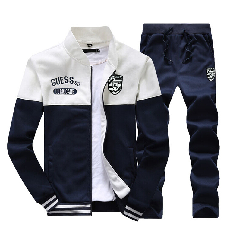 Men's Clothing Men's Track 2018 new brand tracksuits men's patchwork sportswear jackets+pants outwear suits mens hoodies sweatshirts