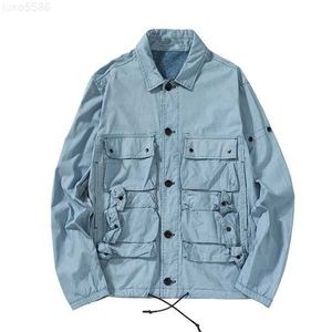 Vêtements pour hommes Manteaux d'extérieur Vestes Turquie Original Blue Dye Technologie Tissu Couture Piano Pocketthin Style Mens Jacket9gge