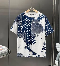 Camiseta de manga corta para hombres Polos Polos Camiseta para hombres Summer Jacquard Letras impresas Camiseta de algodón de alta calidad para mujeres Top de moda para hombres