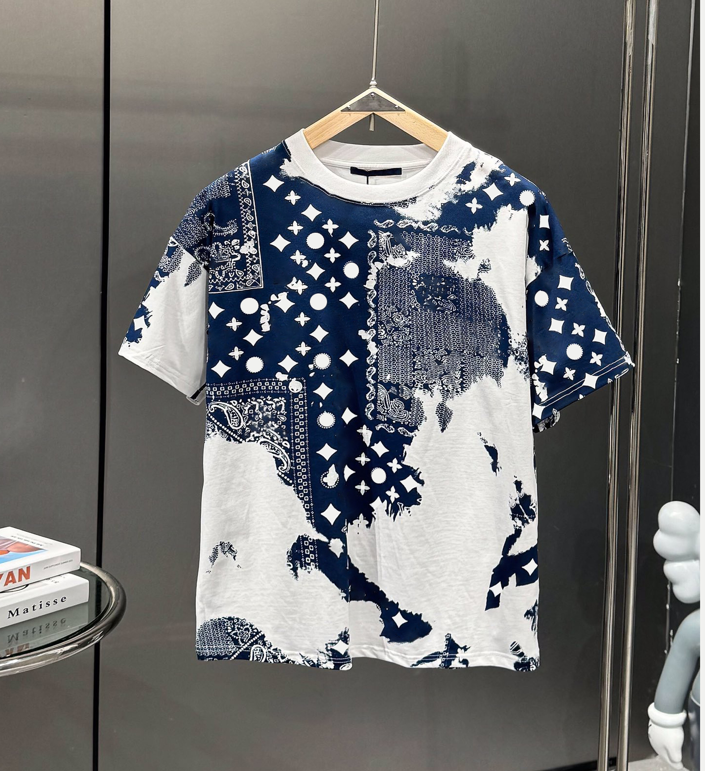 Herrenkleidung kurzärmeliges T-Shirt Polos Herren T-Shirt Sommer Jacquard gedruckt Briefe hochwertige Baumwoll-Freizeit-Frauen-T-Shirt Herrenmodiable Top