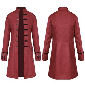 Manteau pour hommes vêtements médiévaux veste coupe-vent long rétro col montant vêtements préférés des dames élégantes trenchs les plus vendus