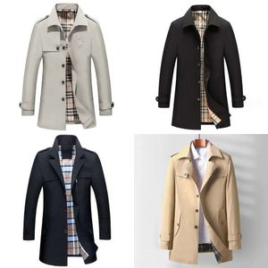 Coats masculins 2024 Nouvelle marque HotSales Fashion Windbreaker Designer de haute qualité classique masque long trench coat veste lâche
