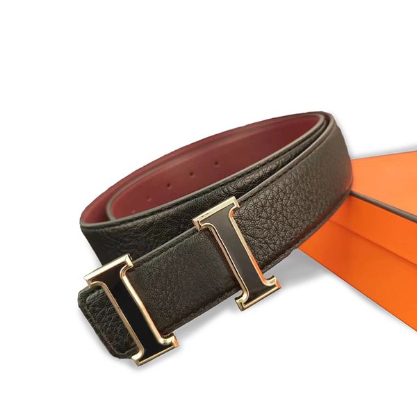 Ceinture colorée en cuir de couture métallique pour hommes, boucle lisse en cuir de veau, dernière mode officielle synchrone, largeur 3.8CM