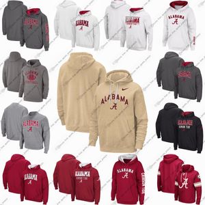 Coliseo para hombre Crema Alabama Crimson Tide Resistance Sudadera con capucha Jersey con cordones personalizar cualquier nombre o número Negro BLANCO Mujeres Jóvenes todo cosido