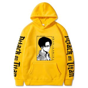 Cool Anime Attack en Titan Sudadera con capucha Dibujos animados Ropa exterior Punk Hip Hop Otoño Sudadera Sudadera Unisex Moda H0910