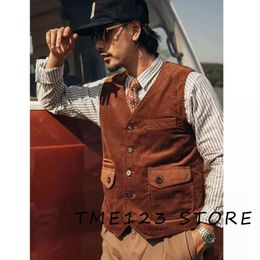 Hommes Cordur élégant décontracté simple boutonnage Gilet costume mâle Steampunk vêtements de cérémonie gilets pour femmes Wang gothique Chaleco costumes Gilet