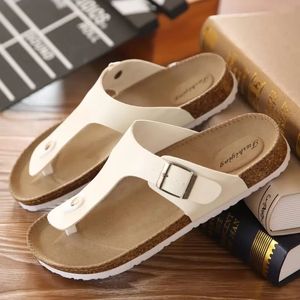 Cork Sandalen voor heren Summer Sandalen Slippers Dames Casual Sandals Echte slippers Wit Zwart US Maat 5.5-9.5