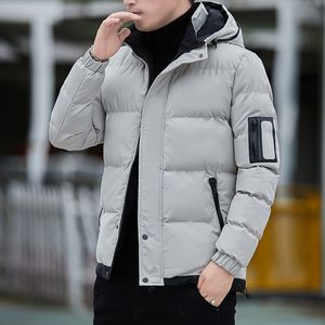 Veste en coton pour hommes, doudoune ample à capuche de longueur moyenne pour jeunes, nouvelle collection hiver