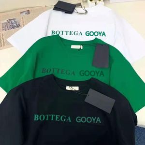 Camiseta de algodón para hombre BOTTEGA GOOYA letra impresa algodón puro mujer pareja marea triángulo Logo Tops colores camisetas de talla grande S-5XL A4