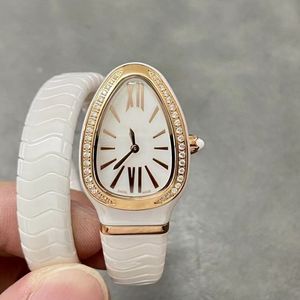 Heren paar hoogste kwaliteit keramische dames serpentine diamanten horloge Zwitsers kwarts beweging saffier spiegel perfecte details luxe horloges gemaakt in beroemde fabrieken