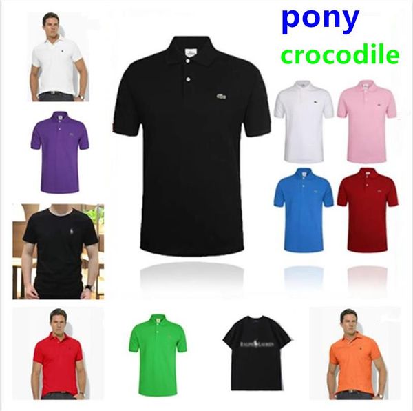 Polo de cocodrilo para hombre Pony Camiseta polo de marca Horse Palm Designer Co., LTD. Impresión del alfabeto del bordado de graffiti con inyección de tinta dfghtbgdfd