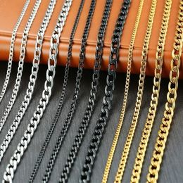 Mannen Cubaanse ketting roestvrij staal zwart goud kleur mannelijke choker colar sieraden geschenken voor hem