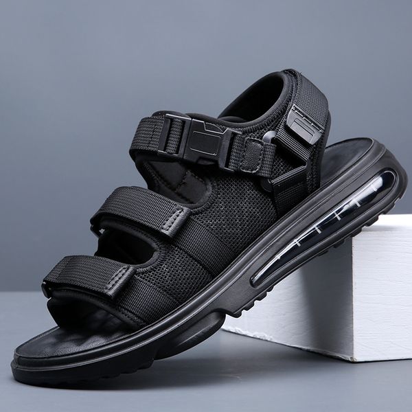Coussin pour hommes Air respirant des chaussures en cuir classique d'été doux hommes extérieurs sandales romaines 2 33