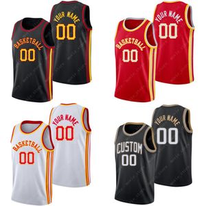 Mannen Custom Atlanta Basketball Jerseys maken uw eigen Jersey Sportshirts Gepersonaliseerde teamnaam en nummer gestikt 01