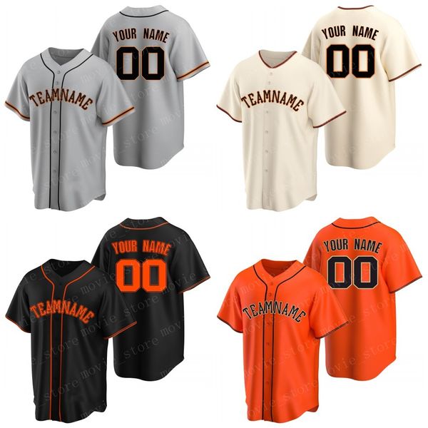 Camisetas de béisbol personalizadas de San Francisco para hombre, haga sus propias camisetas deportivas, nombre y número del equipo personalizados cosidos