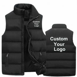 Mannen Custom Uw Logo Fi Donsvest Jassen Nieuwe Winter Casual Sleevel Lichtgewicht Dons Eend Vest Puffer Jassen voor Mannelijke l47G #