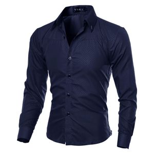 Chemise décontractée de couleur unie Dark Lingge pour hommes grande chemise à manches longues pour hommes M-5XL