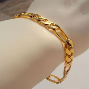 Deluxe voor heren 22 K 23 K 24 K THAI BAHT GEOEL SOFDSTOF GOUD AUTHENTIC FINITY BRACKET Figaro 10 mm sieraden N 03212D