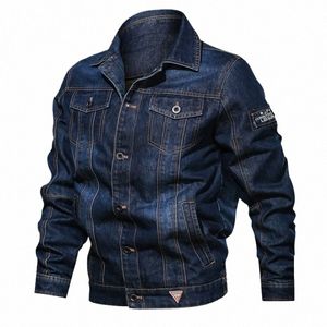 Veste en jean pour hommes Trendy Fi Ripped Denim Jacket Outwear Jean Vestes Homme Bomber Coupe-vent Cowboy Manteaux Plus Taille 6XL d9T4 #