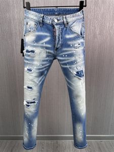 Pantalon de denim masculin Designer Jeans pour hommes Rider Rider Motorcycle Jeans Classic Ripped Denim Stone Washing Process Asian Tailles 28-38