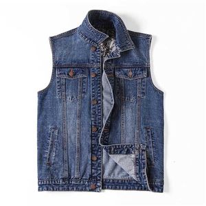 Veste en jean pour hommes Veste de grande taille 6XL Plus Taille 7XL Vêtements d'été Mode Gilet Mâle Casual Big Taille Jeans Veste Hommes 211104