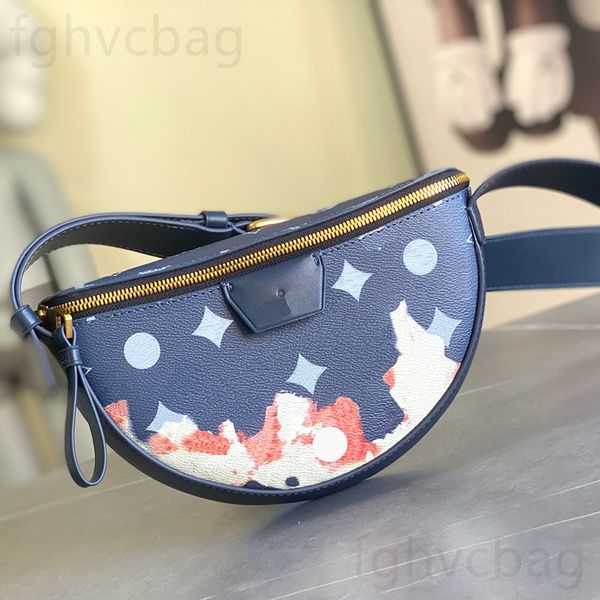 Bolso de diseñador para hombres Bolso de luna nueva Bolso de hombro de lujo Bolso de cuero de cuero genuino Bolso de axila para hombres de alta calidad