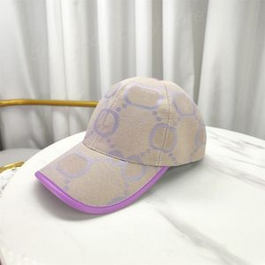 Diseñador de hombres Sombrero de béisbol Mujer Moda Lujo Snapback Golf Gorra para el sol Carta clásica Bordado Verano Lona púrpura Sombrero de camión de alta calidad
