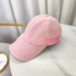 Diseñador de hombres Sombrero de béisbol Mujer para moda de lujo Snapback Golf Sun Cap Carta Bordado Sombrilla de verano Lienzo Ajustable de alta calidad Sombrero de camión rosa