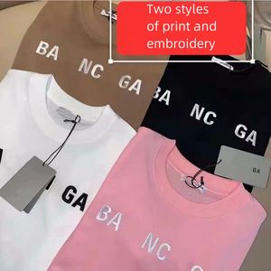 Heren designerkleding T-shirt monogramprint borduursel ronde hals korte mouw eenvoudig zwart wit roze bruin mode heren- en dames-T-shirt xs-5xl