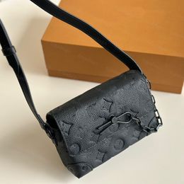 Bolsas cruzadas de diseñador para hombres bolsos de hombro de vapor de cuero de cuero mini tipo