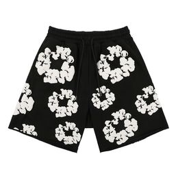 Diseñador de hombres Floral Graphic Haruku pantalones cortos de gran tamaño Mujer