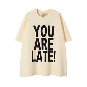 Designer pour hommes Galeries Tshirt DeptsMarque de mode américaine YOU ARE LATE haut ample à manches courtes pour hommes et femmes