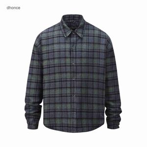 Sweat à capuche de créateur masculin Sshigh Street Super Hot Ins Flannel Plaid Paid Pad Shirt Veste Mens Populaires Coton lâche épaissie 2C9S