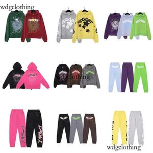 Heren Designer Hoodies Spider Hoodie Young 555 Pullover Roze Hoody Joggingbroek Sweatshirt Topkwaliteit Los trainingspak Sportpak S-XL