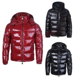 Herenontwerperjack Winter Warm Winddicht Down Jacket Shiny Mat Materiaal Paar Modellen Nieuwe kleding Kap Kap Lagen Man Outerwear M-5XL
