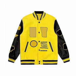 Vestes de créateurs pour hommes Manteaux Bomber Coupe-vent Varsity Baseball Hip Hop Streetwear Veste Lettre Patchwork Cuir Broderie Femmes Coton Vêtements d'extérieur