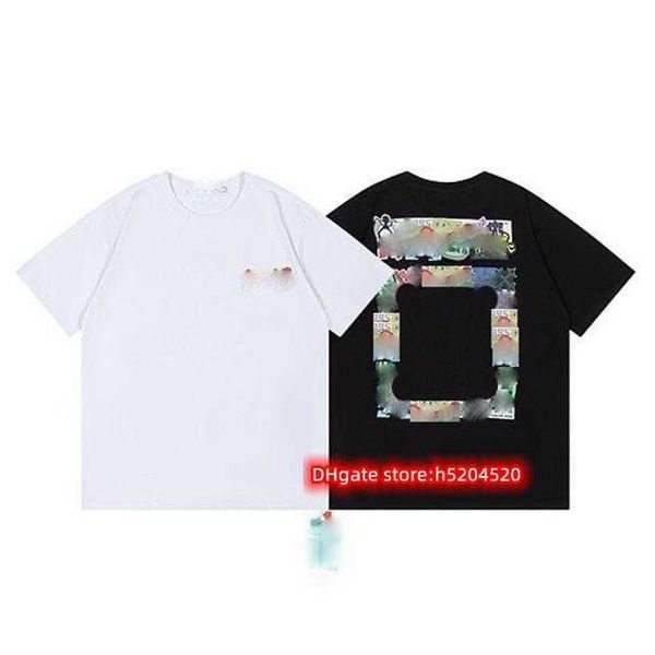 Diseñador para hombres Luxurys Offes Ropa para hombres y mujeres Camisetas sueltas Tops Hombre Casual Street Graffiti Shirt Sudadera Offswhitetop Tamaño europeo M3G2 M3G2