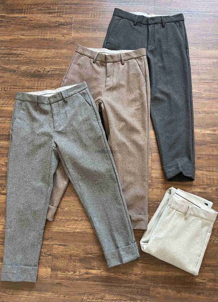 Diseñador de hombres Mans Tb Pantalones de chándal Lana Otoño Recto Simple Caballero Pantalones de chándal de negocios Pantalones Marcas 240308