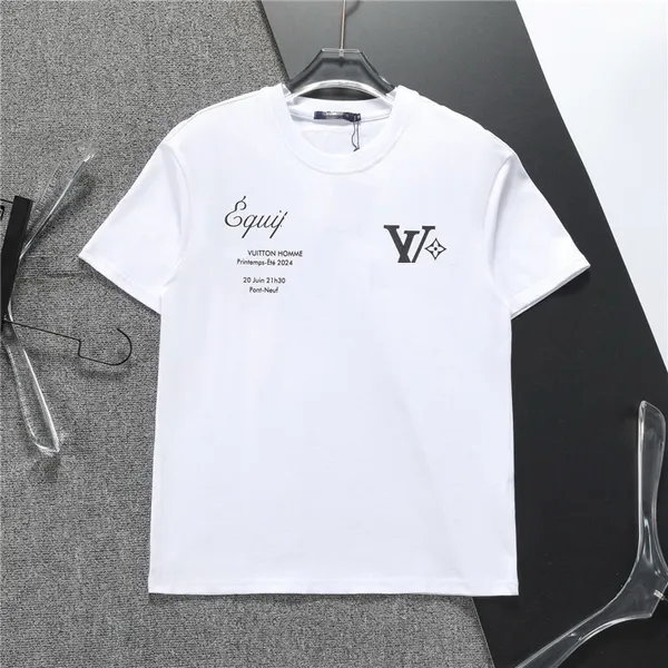 Herren-Designer-Herren-Damen-T-Shirt, modisches Schwarz-Weiß-T-Shirt, luxuriöse T-Shirts mit Schriftzug