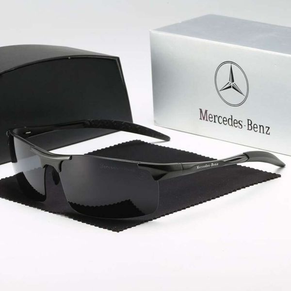 Designer masculin Mercedes Benz Nouvelles lunettes de soleil pour les lunettes de soleil légères à haute définition à haute définition en aluminium haut de gamme, Sports de pêche en plein air verres de conduite