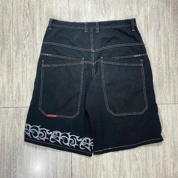 Pantalones de diseñador para hombres Marca Jnco Jeans Shorts Y2K Hip Hop Bolsillo Baggy Denim Gym Hombres Mujeres Jncos Corto Verano Harajuku Gótico Ocio Bas 7422