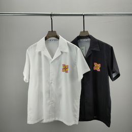 Camisa de diseñador para hombre, camisa informal de manga corta de verano con botones, camisa de bolos estampada, camiseta transpirable de estilo playero, ropa #36