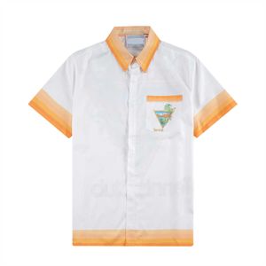 Chemise de créateur pour hommes d'été à manches courtes chemise boutonnée décontractée chemise de bowling imprimée style de plage T-shirt respirant vêtements # 524