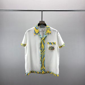 Heren designer shirt zomer korte mouw casual button-up shirt bedrukt bowlingshirt strandstijl ademende T-shirt kleding #306