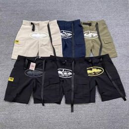 Shorts de créateurs masculins Demon Island shorts cinq pièces de style polaire de style polaire avec plage hors du pantalon de rue court coton décontracté hip hop