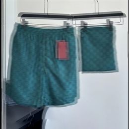 Pantalones cortos de diseñador para hombres Light Luxury Simple Letter Pants Summer Cool Breathable Blue Green Loose informal